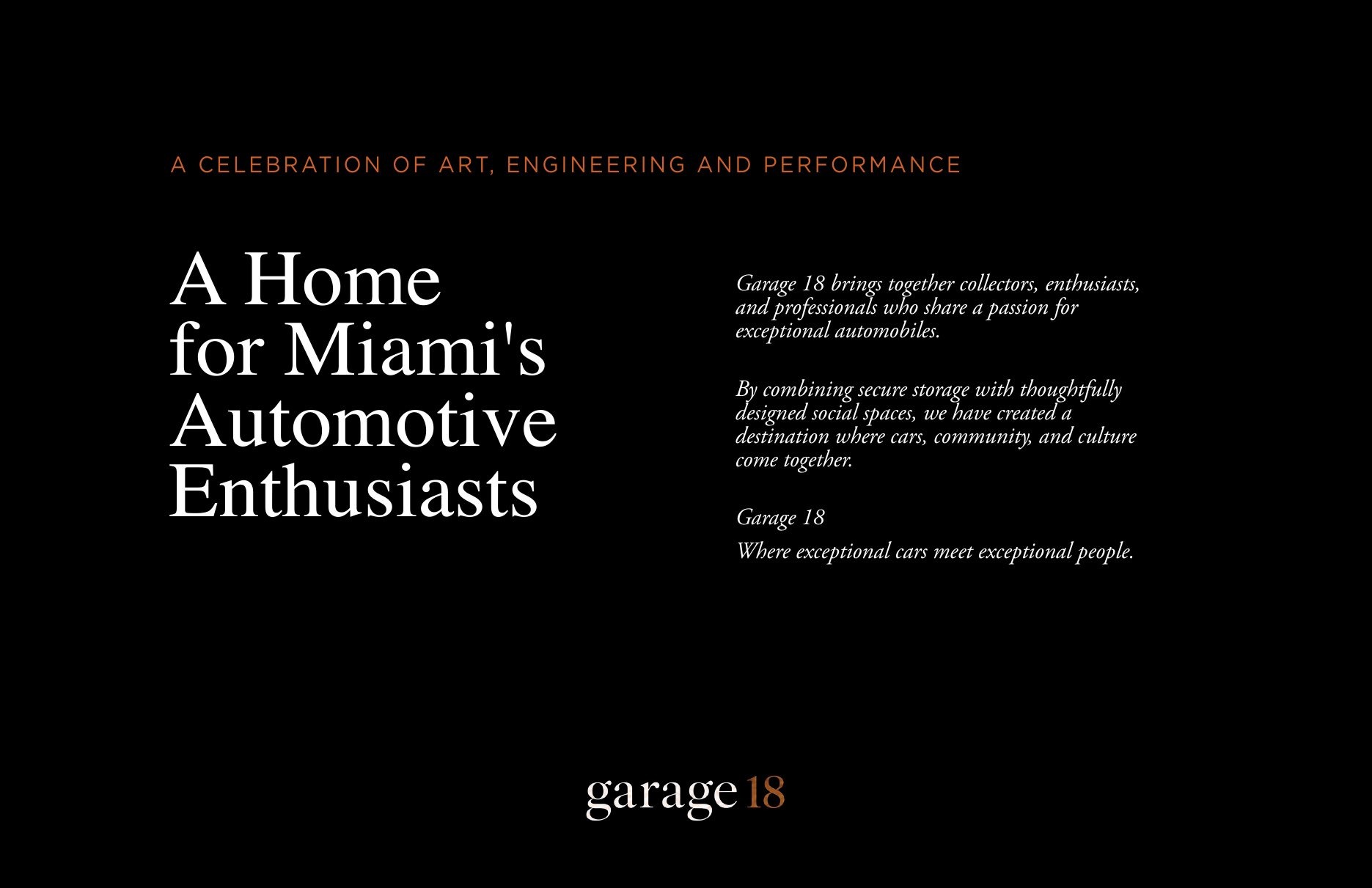 Garage 18 Miami brochure page 20
